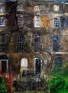 Passers-by,-Islington,-London-2012-Peter-Quinn-RWS-71x54cm