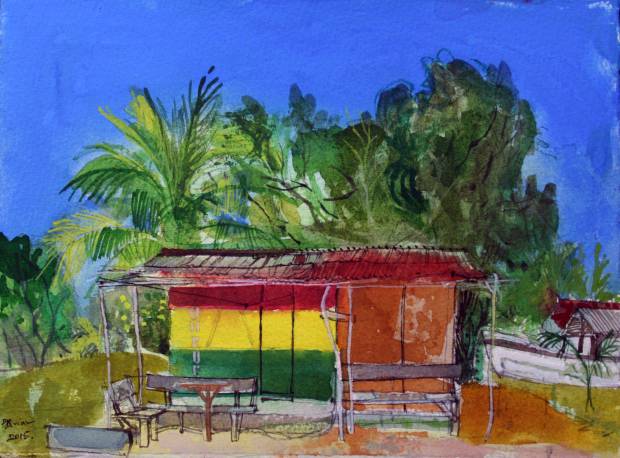 Lion-Rock,-Beach-Bar,-Jamaica-Peter-Quinn-RWS-watercolour-2015webv