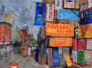 Building site on Canal Street, New York