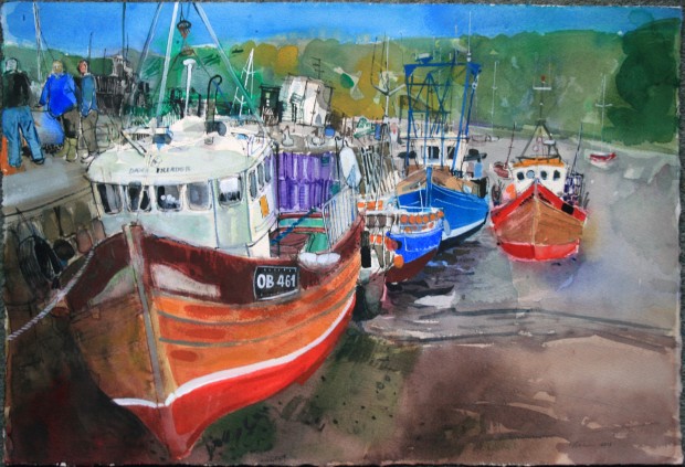 Saturday afternoon, quayside, Tobermory, Isle of MullPeter Quinn RWS 2015
